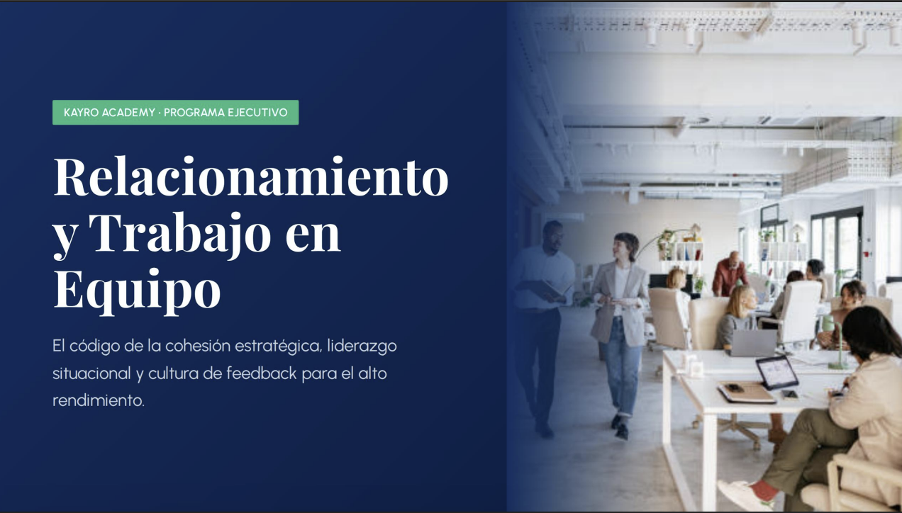 Relacionamiento y trabajo en equipo